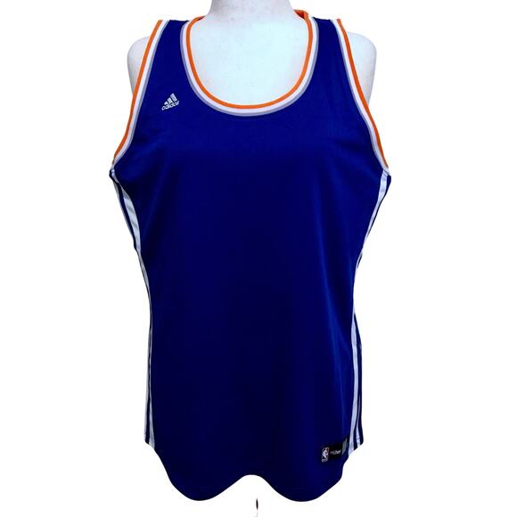 Adidas NWOT NBA Blue, White, Orange and Grey Jersey Women 2XL - Picture 1 of 10